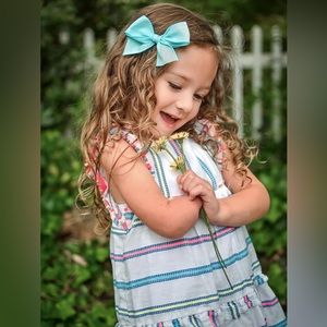 Cat & Jack Embroidered Neon Striped Dress Size 18M